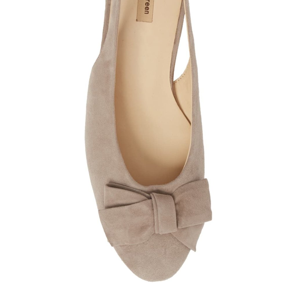 Paul Green Suede Heeled Bow Slingback Sandals 8